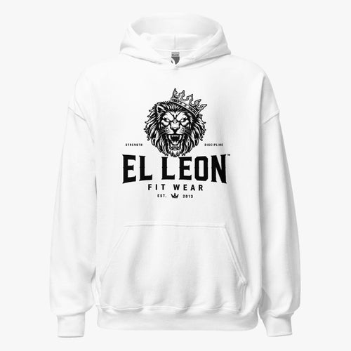 El León Hoodie — White & Black