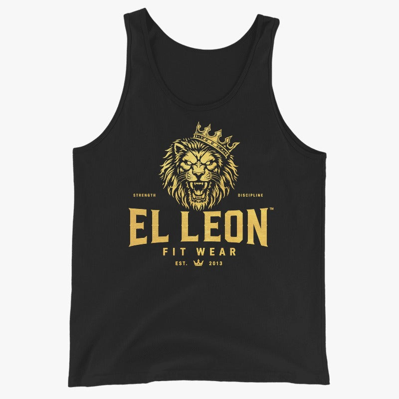 El León Tank Top — Black & Gold