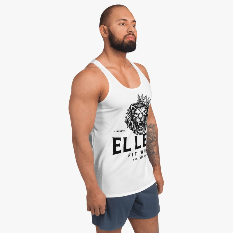 El León Tank Top — White & Black