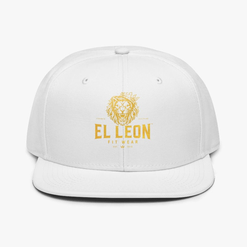 El León Snapback — White & Gold