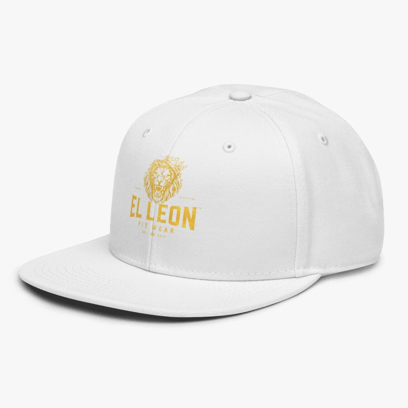 El León Snapback — White & Gold
