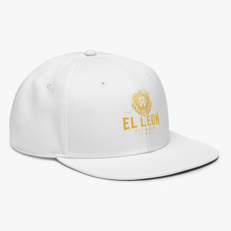 El León Snapback — White & Gold
