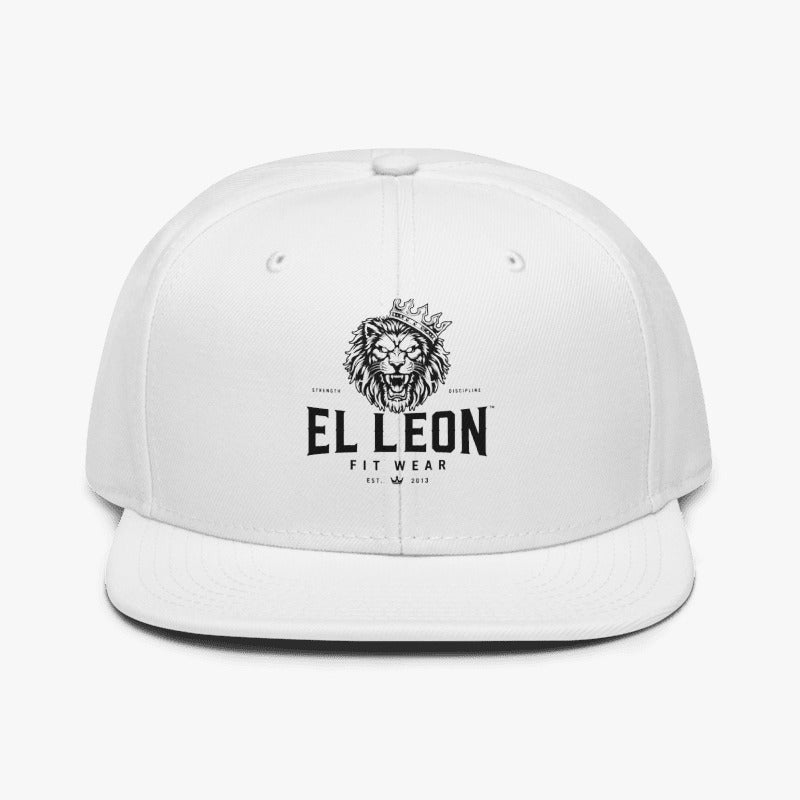 El León Snapback — White & Black