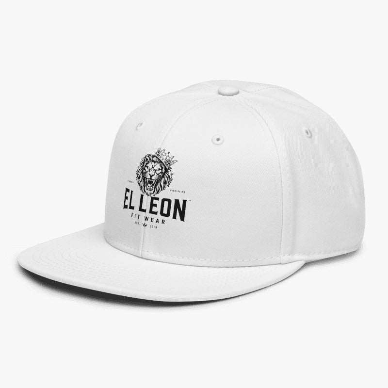 El León Snapback — White & Black