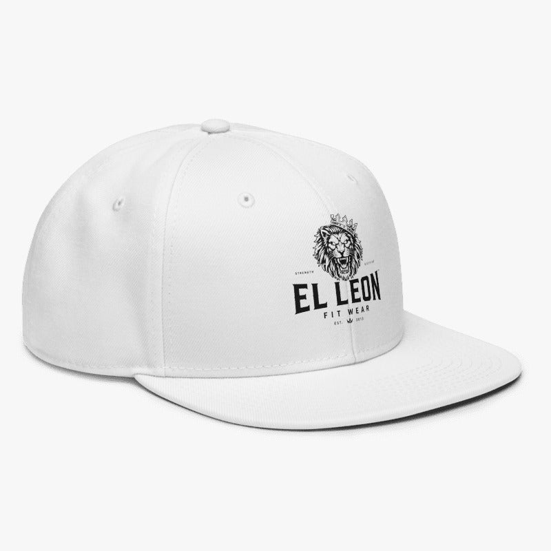 El León Snapback — White & Black