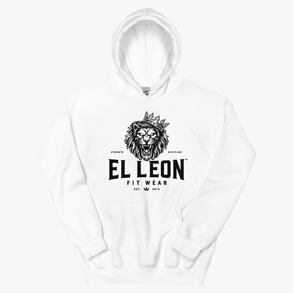 El León Hoodie — White & Black